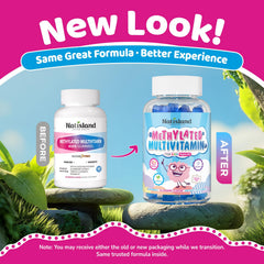 NATISLAND Kids methylfolate and B12 blend emphasizes methylated vitamins for absorption.