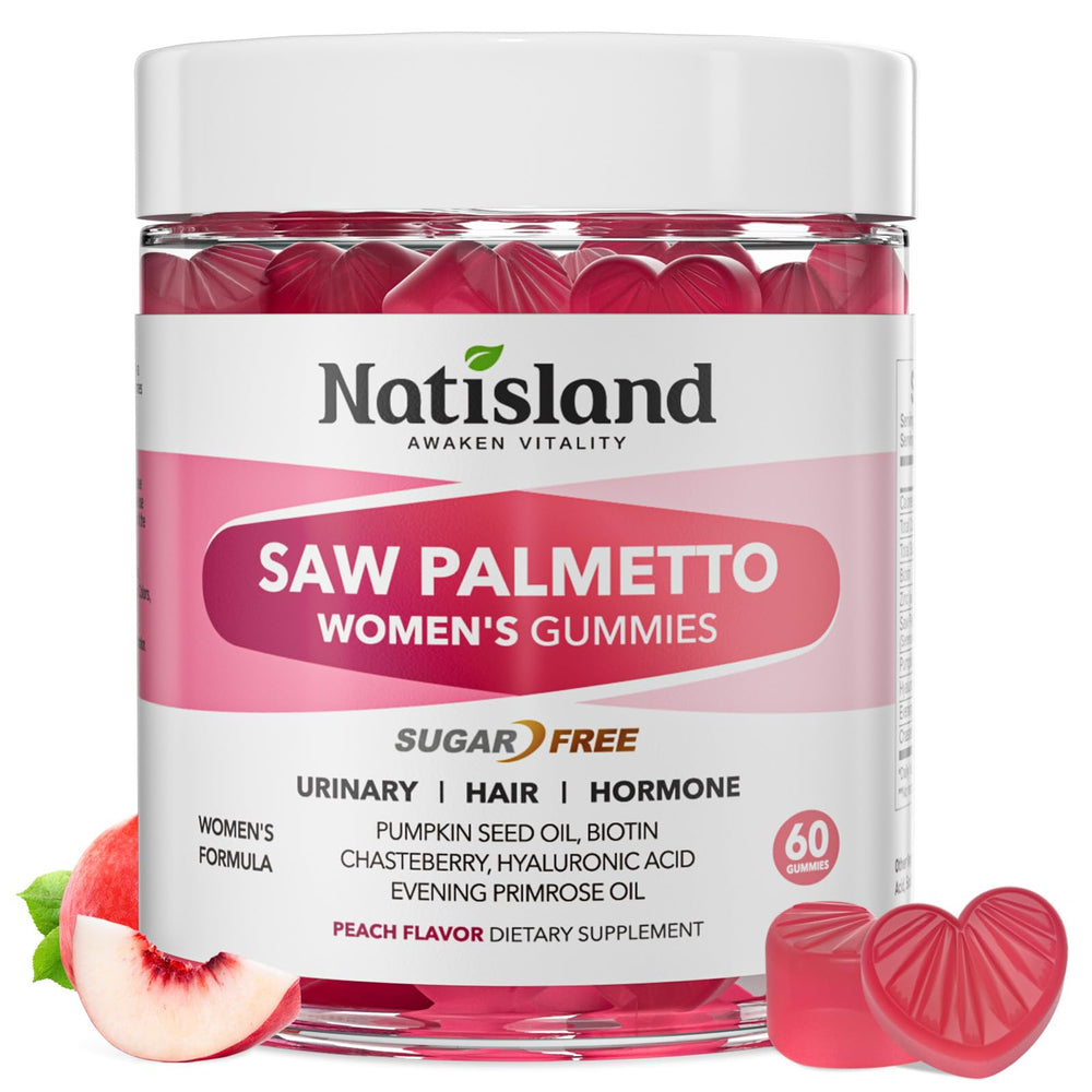 NATISLAND Saw Palmetto Women Gummies bottle for daily wellness support