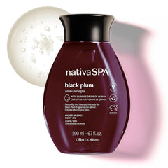 NATIVA SPA Black Plum Body Oil bottle for rich hydration