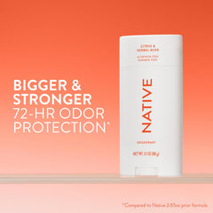 Native citrus-herbal musk glide showing smooth, invisible application.