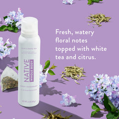 Native aluminum-free label on bottle emphasizes clean ingredients and safety.