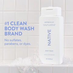 Native Body Wash close-up of rich lather conveying creamy texture