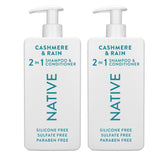 Native Cashmere & Rain 2N1 bottle shows sulfate-free formula for all hair types