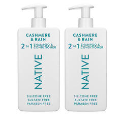 Native Cashmere & Rain 2N1 bottle shows sulfate-free formula for all hair types