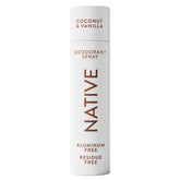 Native deodorant coconut-vanilla bottle: compact, travel-ready for all-day freshness.