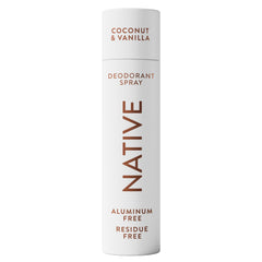 Native deodorant coconut-vanilla bottle: compact, travel-ready for all-day freshness.