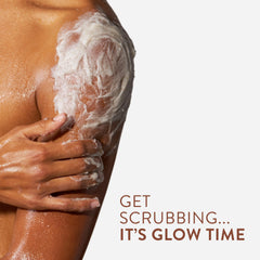 Native detoxifying exfoliating body scrub texture closeup highlights gentle particles for smooth skin