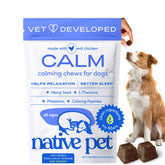 Native Pet Calming Chews XL bottle for anxious dogs, easy daily use