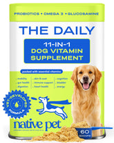 Native Pet Daily Dog Vitamins powder with scoop for easy daily use