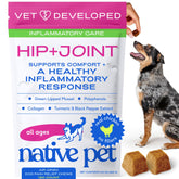 Native Pet Inflammatory Care bottle pour: easy daily use for joint comfort.