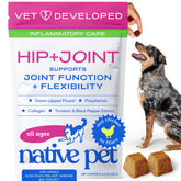 Native Pet Inflammatory Care chews with chicken for daily joint comfort and easy administration.