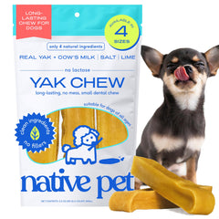 Native Pet Yak Cheese Himalayan dog chews pack-5 for small breeds; long lasting enrichment.