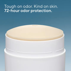 Native Sea Salt & Cedar deodorant stick close-up shows smooth, dry application.