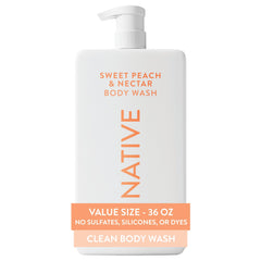Native sulfate-free body wash bottle pour for quick refreshing cleanse