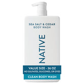 Native sulfate-free body wash bottle pump for easy daily use