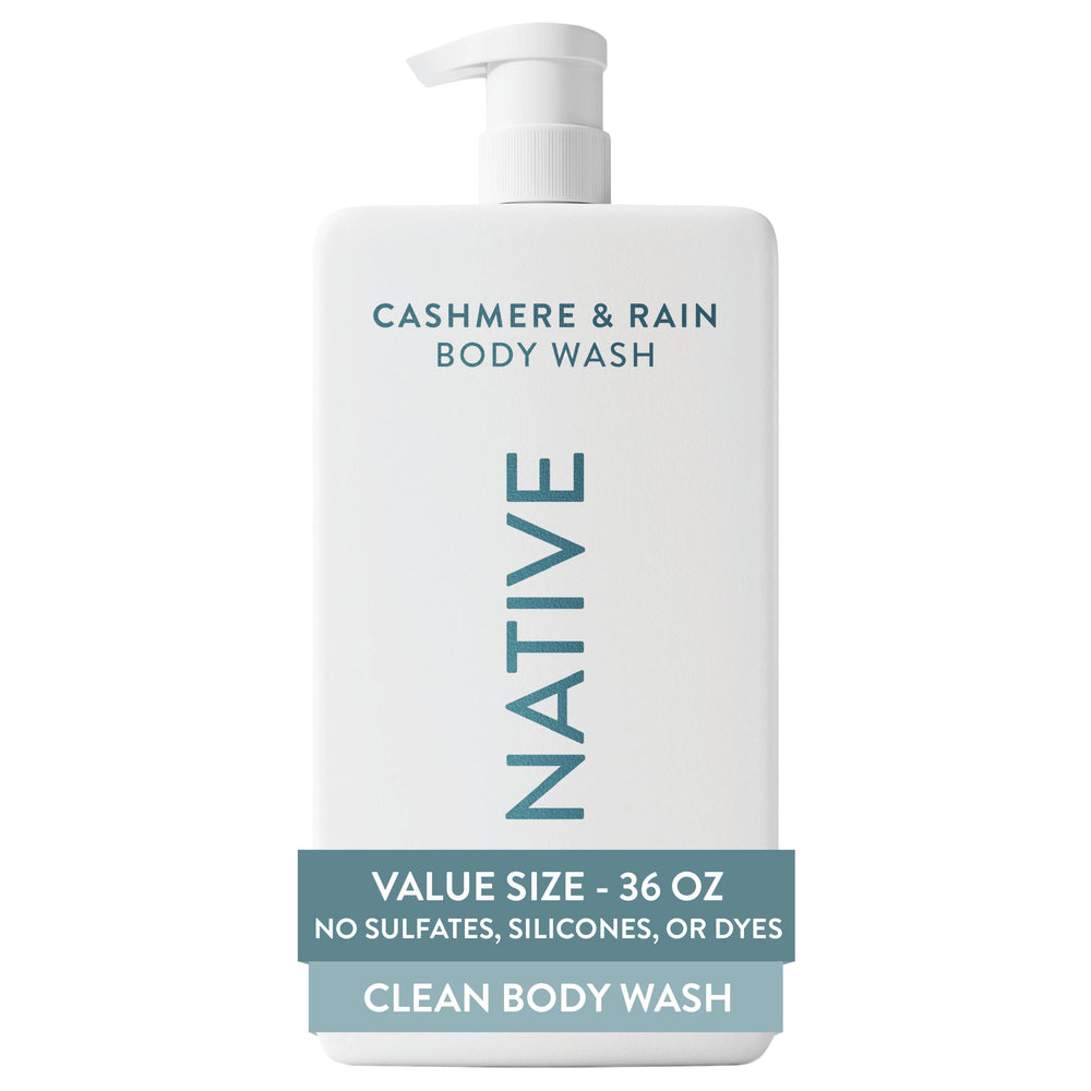 Native sulfate-free body wash bottle; clean, refreshing cleanse for all skin types.