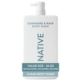 Native sulfate-free body wash bottle; clean, refreshing cleanse for all skin types.