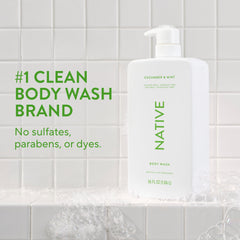 Native sulfate-free body wash creamy lather on skin after wash