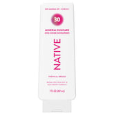 Native Sunscreen Lotion Tropical Breeze front view showing mineral SPF 30 protection for everyday use