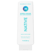 Native Sunscreen Lotion Vanilla Milk & Shea bottle for face and body, mineral SPF.