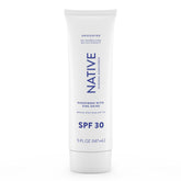 Native Sunscreen SPF 30 front view bottle, unscented and easy to apply