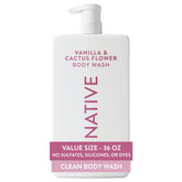 Native Vanilla & Cactus Flower bottle pour with refreshing foam