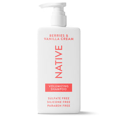 Foamy lather from Native Volumizing Shampoo cleanses without heaviness for fuller hair