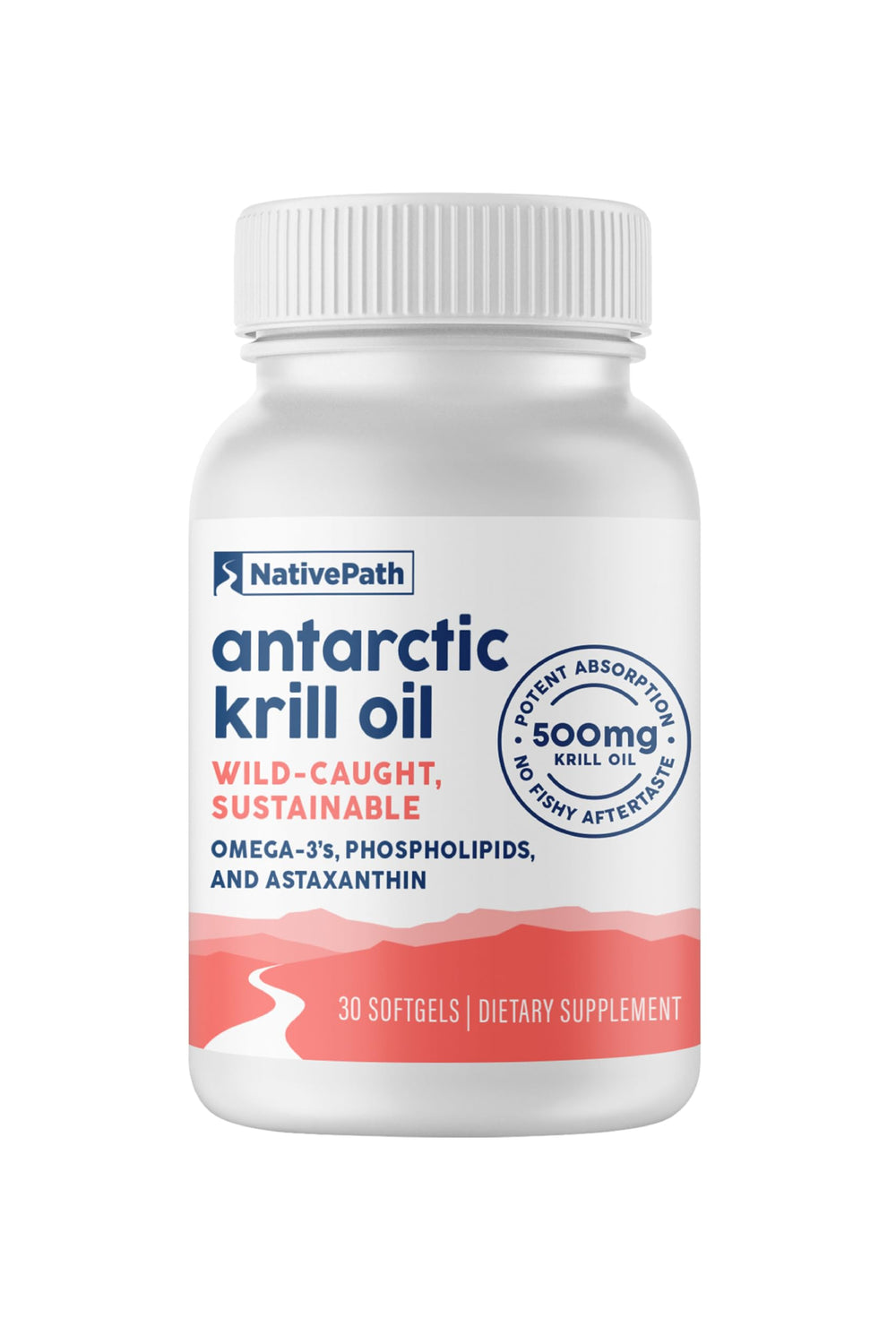 NativePath bottle front shows krill oil for daily omega-3 benefits