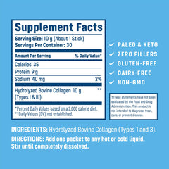 NativePath collagen sticks provide 10g per stick for easy daily use.