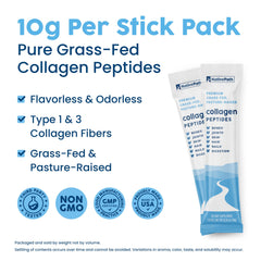 NativePath collagen sticks stirred into coffee for a flavorless boost.