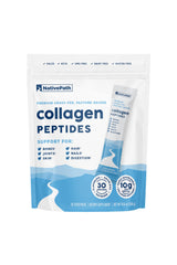 NativePath collagen sticks packaging highlights convenient on-the-go use.