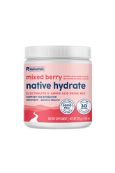 NativePath Native Hydrate bottle pour showing easy hydration during workouts