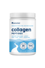 NativePath Collagen Peptides tub front view showing premium powder for skin, hair, and nails support
