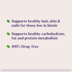 Natrol Beauty Biotin 100-day supply box emphasizes easy daily routine