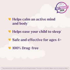 Natrol Kids Sleep Calm strawberry-flavored gummies with kid-friendly taste.