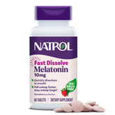 Natrol Melatonin strawberry bottle 60 count for easy nighttime support