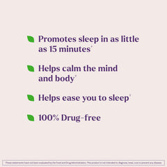 Natrol Sleep+ Calm label on 60-count bottle emphasizing clean ingredients.