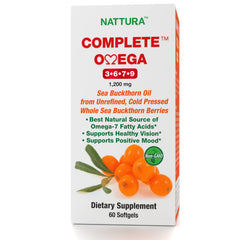 Nattura Complete Omega capsules inside view for convenient daily omega supplementation.
