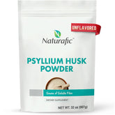 Naturafic Psyllium Husk Powder bottle pour showing product for smooth digestion