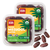 Natural Delights pitted Medjool dates in a tub, convenient and ready to eat on the go.