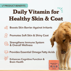 Natural Dog Company wild Alaskan salmon oil provides omega-3 nourishment for coat vitality.