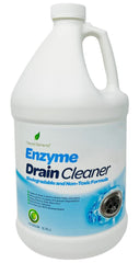 Natural Elements Enzyme Drain Cleaner bottle being poured to start enzyme treatment