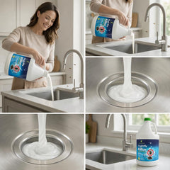 Natural Elements gel dispensing demonstration for drain application.