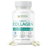 Natural Elements Multi Collagen bottle front, premium daily supplement for joints and skin support.