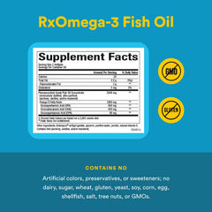 Natural Factors RxOmega-3 third-party purity badge indicating high safety standards.