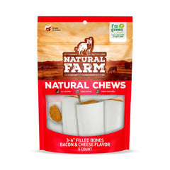 Natural Farm filled bones with real beef center deliver rich aromas for dogs.