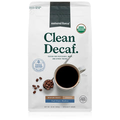 Natural Force Clean Decaf coffee bag—toxin-free, premium flavor.