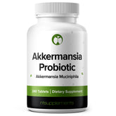 Natural Foundation Akkermansia bottle promotes gut health and daily probiotic routine.