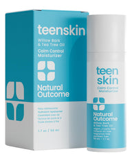 Natural Outcome Teen Skin Calm Control Moisturizer bottle front showing matte finish benefit