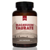 Natural Rhythm Magnesium Taurate 750mg bottle front promotes daily heart and muscle support.